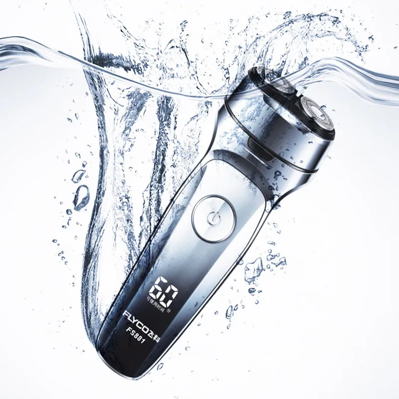 

Genuine Product Flying Branch Fs881 Shaver Men Electric Beard Knife Smart Rechargeable Shave Fully Washable
