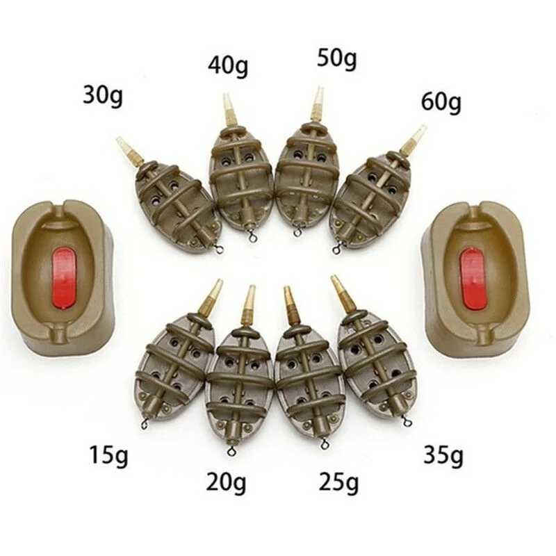 Inline Method Feeder Mould Bait Thrower Bait Plumb Carp Fishing Holder 8 Sizes fishing tools fishing tool fishing feeder fishing tackle fishing accessories