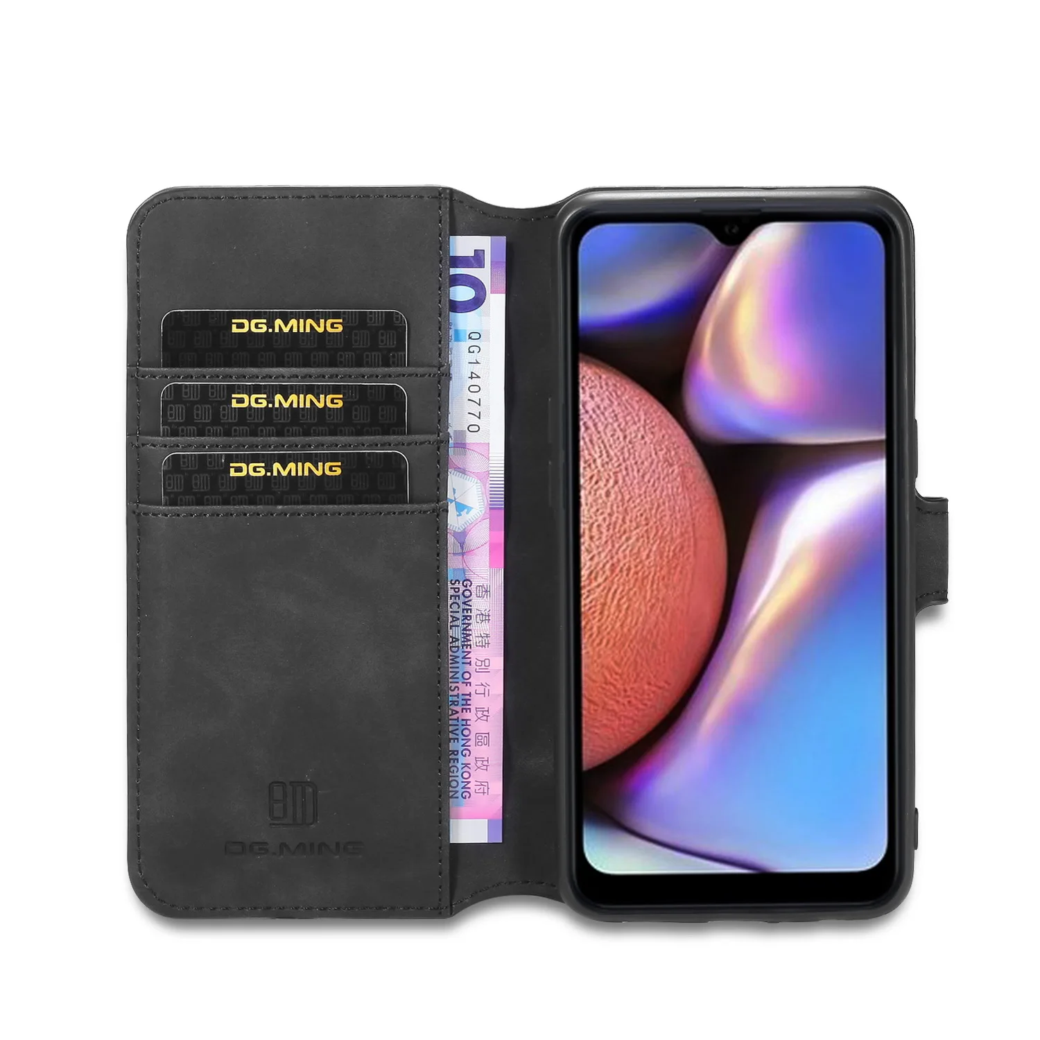 Чехол для samsung Galaxy A10 A10S S, откидной кожаный чехол-книжка, Роскошный Ретро шовный чехол A105 A107, 6,20 дюймов, логотип, чехол для мобильного телефона