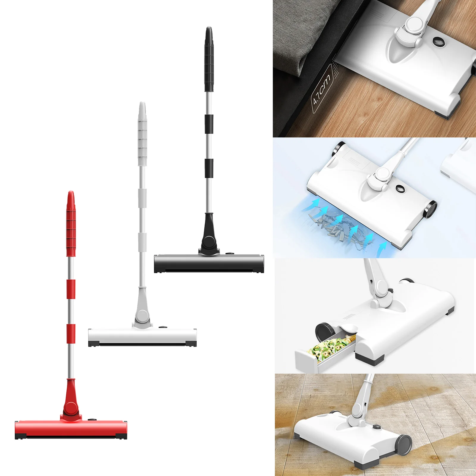 Electric Mop Wireless USB Charging Floor Cleaner Scrubber Brooms 360