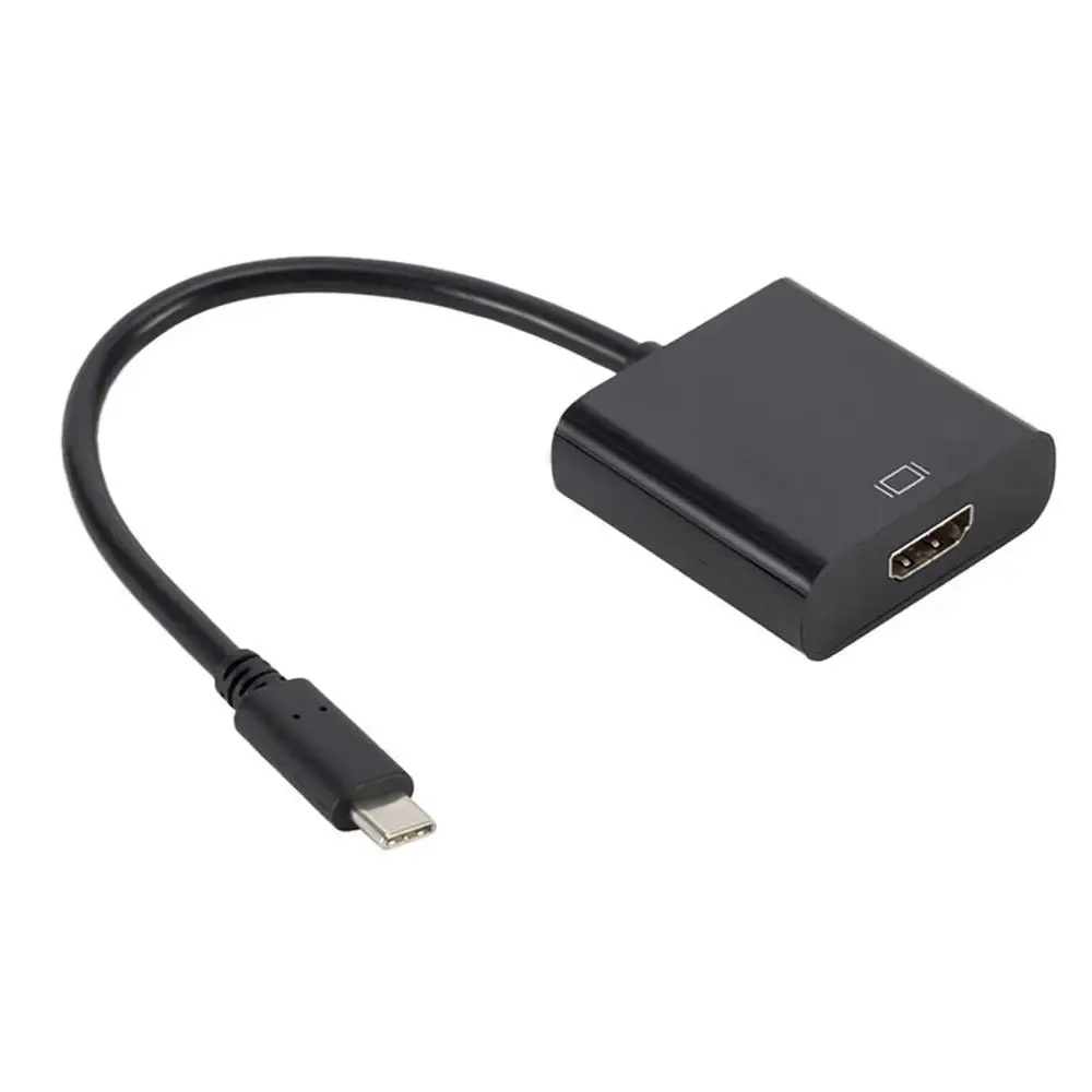 Прочный тип-C USB 3,1 кабель адаптер мужчин и женщин USB-C видео конвертер для ПК для Macbook черный