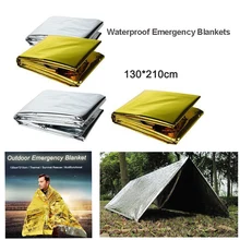 Открытый водонепроницаемый аварийного одеяло s фольги тепловой первой помощи занавес Военная походные аксессуары инструменты выживания Спасательное одеяло