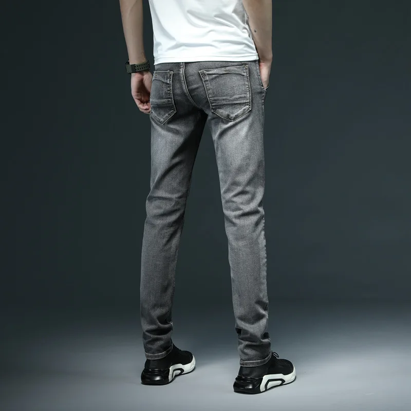 Color Cotton Skinny Jeans Men Slim Fit 
