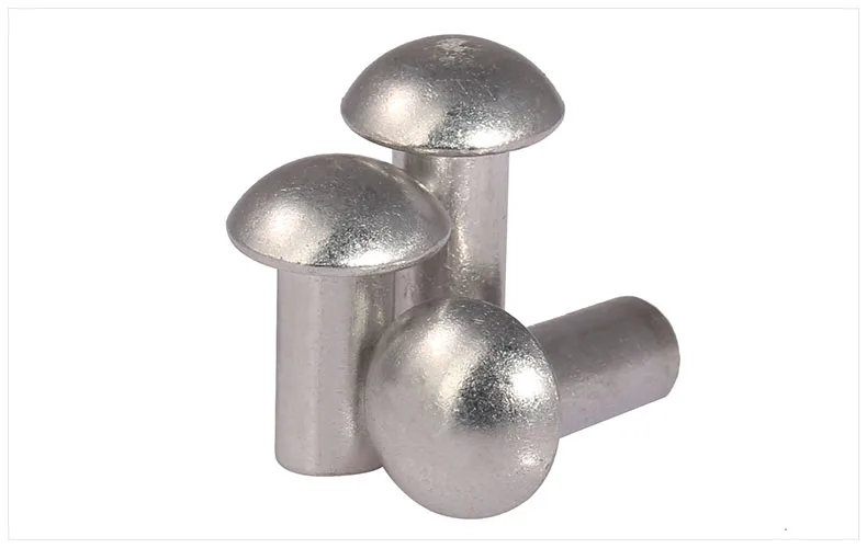 GB867 [M2-M8] Aluminum Solid Round Head Rivet Alloy Self-plugging Rivet Semi-round Head Aluminum Rivet Solid Rivet