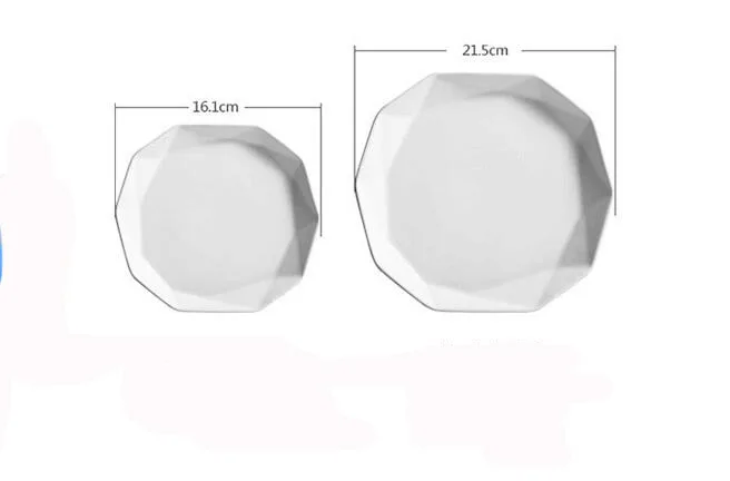 Креативная посуда плоская пластина простой стиль черный и белый, неправильной формы пластины набор 0462