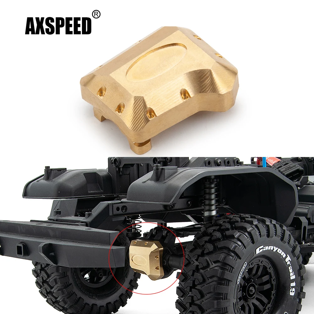 Axspeed Brass Diff Cover Portal Drive Axle Contrappeso Per Trx-4 Trx4 Bronco 1/10 Rc Crawler Car Model Upgrade Parts