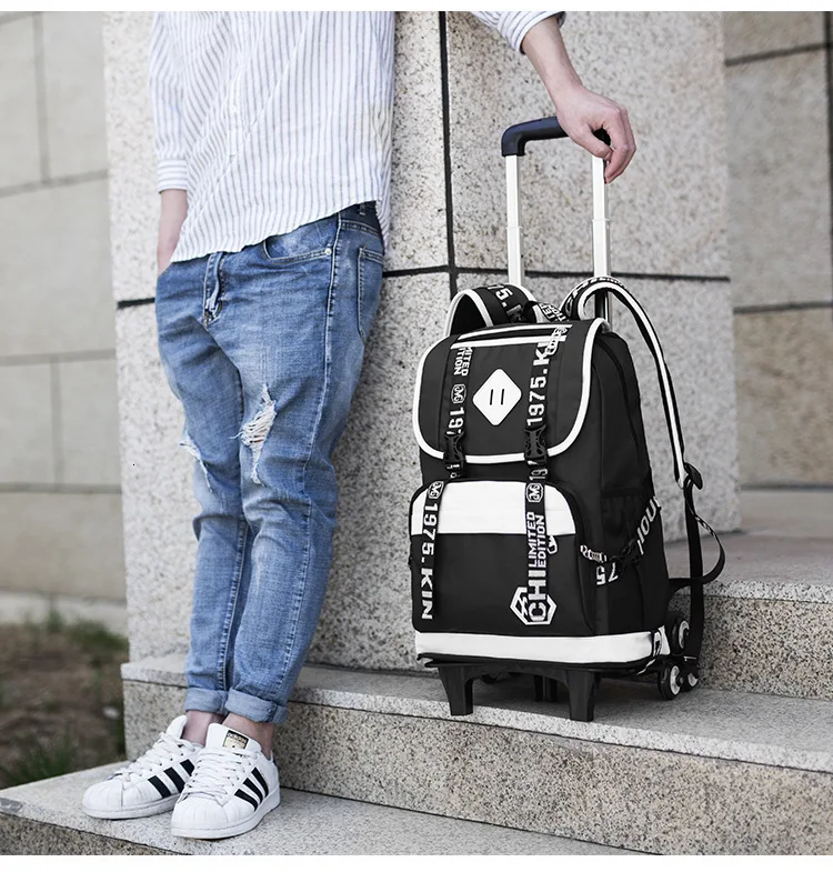 Boys Wheels Children Trolley Backpacks 2/6 Schoolbag Kids School Bags Luggage Bag grils Wheels Backpack travel Rolling Backpack