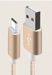 USB кабель для быстрой зарядки usb type C кабель для зарядки и передачи данных Micro USB кабель для мобильного телефона USB нейлоновый шнур - Цвет: Gold For Type-c