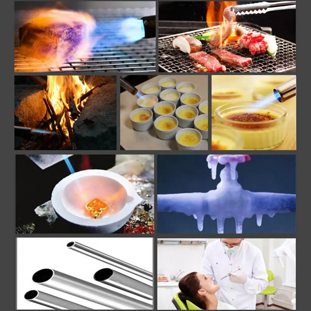 Hot !! Flame Lighter Jet BBQ Camping Welding Auto Butane Burner Ignition Gas Torch
