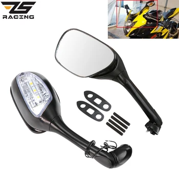 

ZS Racing Motorcycle Rear View Mirror With LED Turn Light Signal For Suzuki GSXR 600/750 2006-2009 2010-2012 GSXR 1000 2005-2008