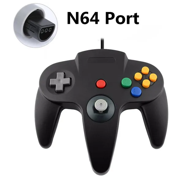 GC black Проводной N64 геймпад джойстик проводной игровой джойстик игровой коврик для Gamecube для Mac геймпады ПК игровой контроллер Джойстик - Цвет: GC black