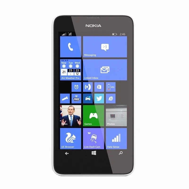 White Nokia Lumia 635 мобильный телефон Windows OS 4," четырехъядерный 8G rom 5.0MP wifi gps 4G LTE разблокированный мобильный телефон - Цвет: White