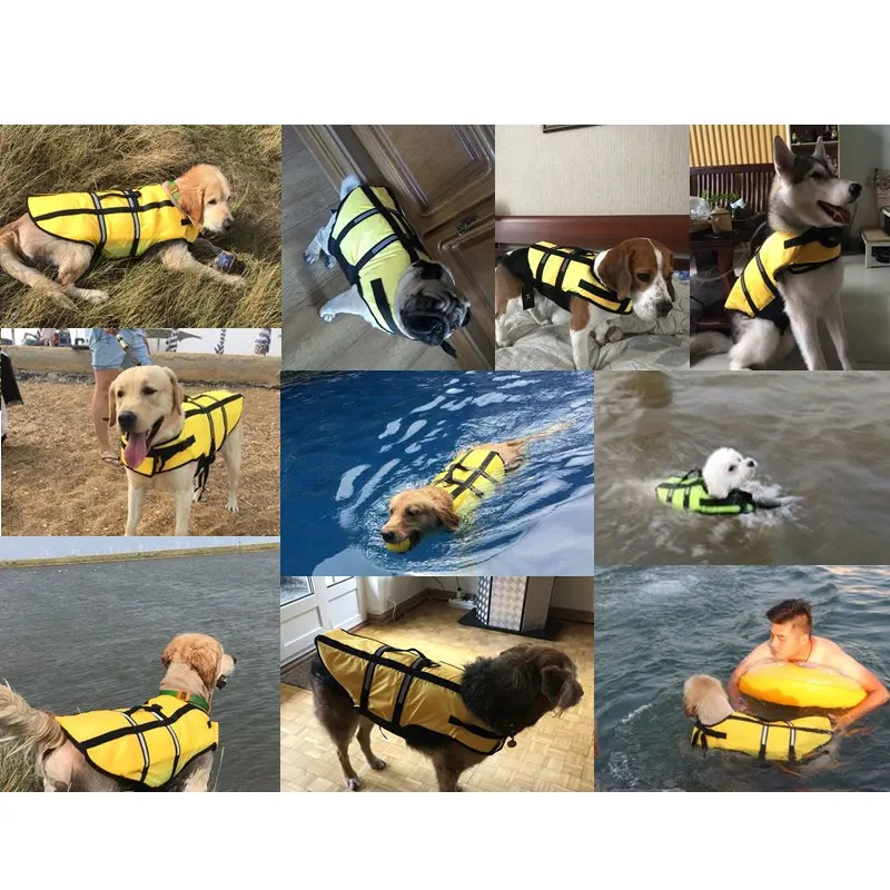 Летняя одежда Pet спасательный жилет для собаки куртка Акула золотой ретривер костюм для серфинга большая собака одежда для плавания Безопасный Жилет Купальник