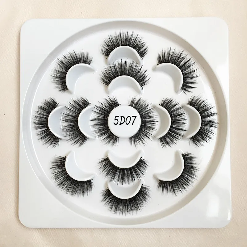 5D Faux Mink Eyelashes 7 Pairs in Flower Lashes tray