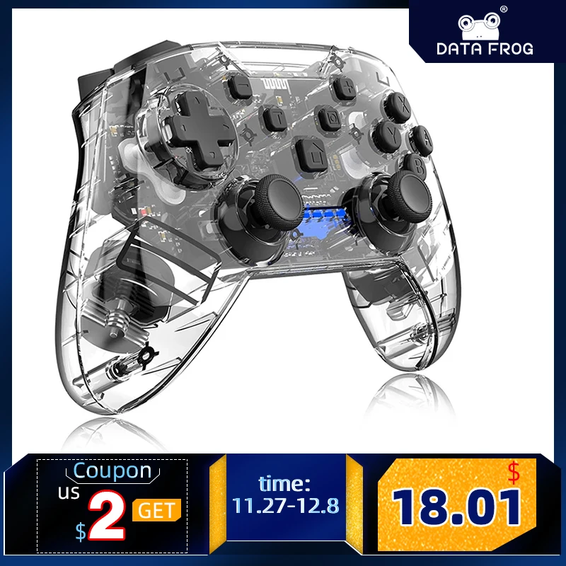 

DATA FROG Wireless Switch Pro Controller for Nintendo Switch Game Console for Nintendo Switch lite Dual Vibration Gamepad for PC