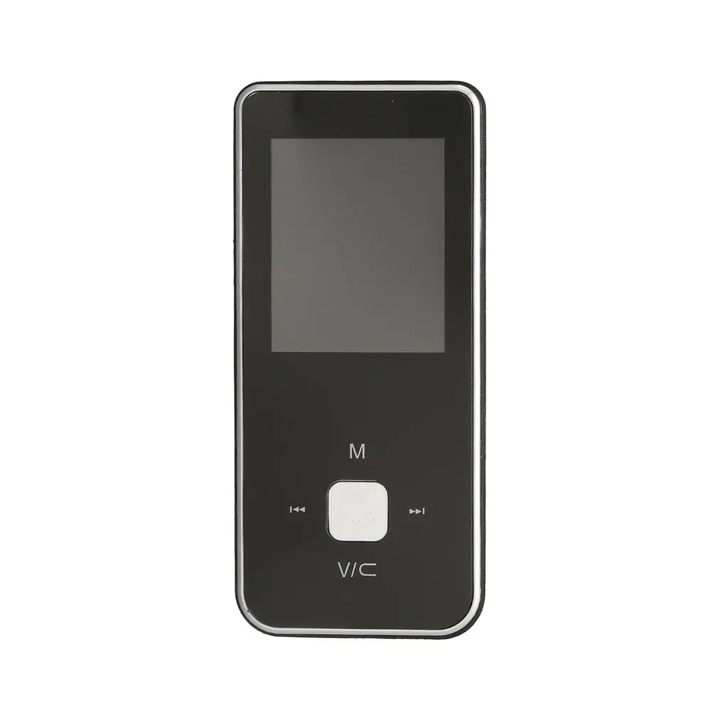 Черный Mp3 ультра-тонкий легкий портативный экран Mp3 музыкальный плеер видео Mp4 круглая кнопка Крест ключ трещина стиль - Цвет: Черный