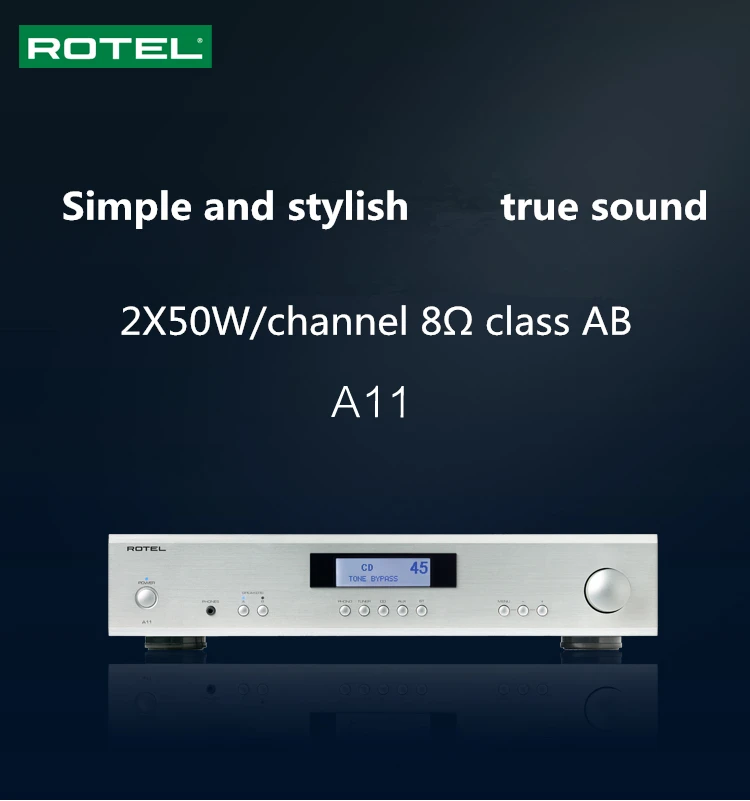 Британский ROTEL A11 домашний стерео Bluetooth усилитель мощности HiFi усилитель поддерживает Bluetooth волокно 50 Вт+ 50 Вт Класс AB Усилитель