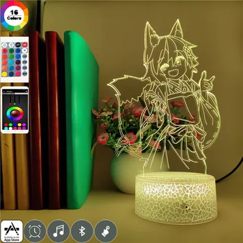 

3d Night Light The Helpful Fox Senko-san Anime for Children Bedroom Decoration Study Event Prize 7 Colors Anime App Control Lamp