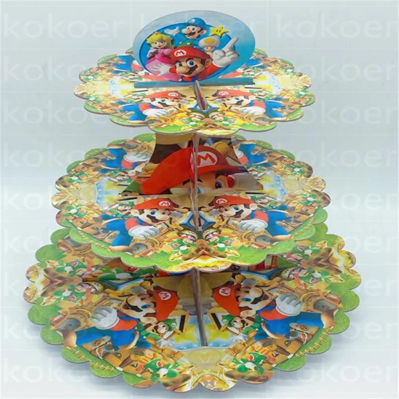 Cake stand Mario Bros складные pinata Mario Bros вечерние украшения для игры Забавные товары для дня рождения Супер Марио пината - Цвет: Cake stand