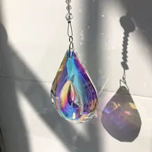 76 мм AB-color Висячие хрустальные призмы Suncatcher для окон украшения люстры части дома свадебный Декор Аксессуары
