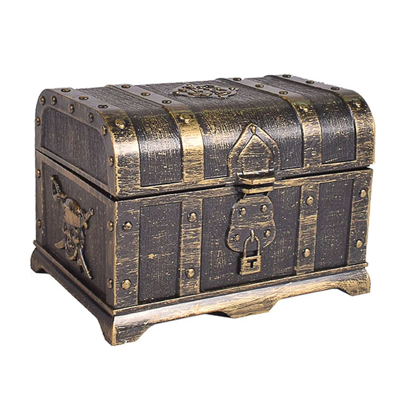 

Retro Storage Box Treasure Chest Style Display Home Birthday Party Game Props Decorations Gift Favor