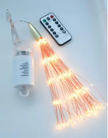 Подвесной Декор фейерверк светильник 200 Led на батарейках Сказочный светильник s с пультом дистанционного управления Водонепроницаемый Starburst мерцающий светильник - Испускаемый цвет: 200bulb
