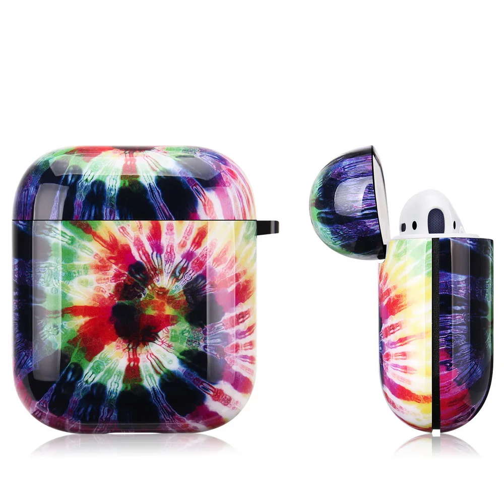 Netarlier красивый мягкий чехол из ТПУ для наушников Apple Airpods 1 2 глянцевый IMD красочный
