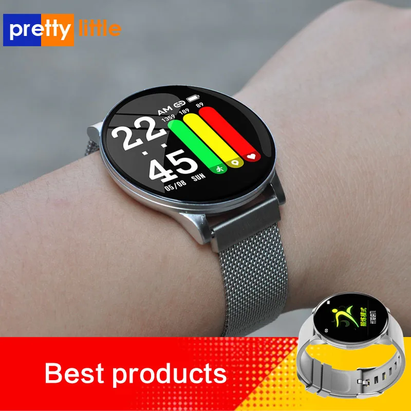 En Ligne W8 montre femme intelligente dames prévisions météorologiques Fitness sport tracker moniteur de fréquence cardiaque smartwatch android femmes hommes montres