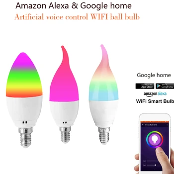 

Dimmable 6W E27 WiFi Smart Light Bulb LED Lamp smart life remote Voice control Smart bulb lamp with Alexa Amazon Google Home