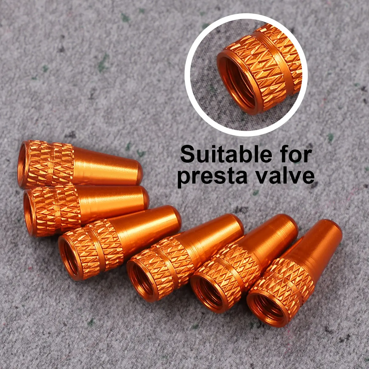 Bicycle Valve Caps Aluminum Alloy French 6Pcs for MTB Road Bike