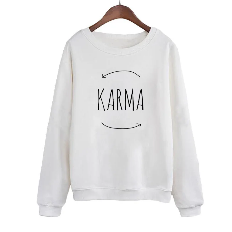 Толстовка с капюшоном «tumblr», пуловеры с круглым вырезом, осенняя Женская толстовка, черно-белые флисовые топы, sudaderas mujer Karma Harajuku
