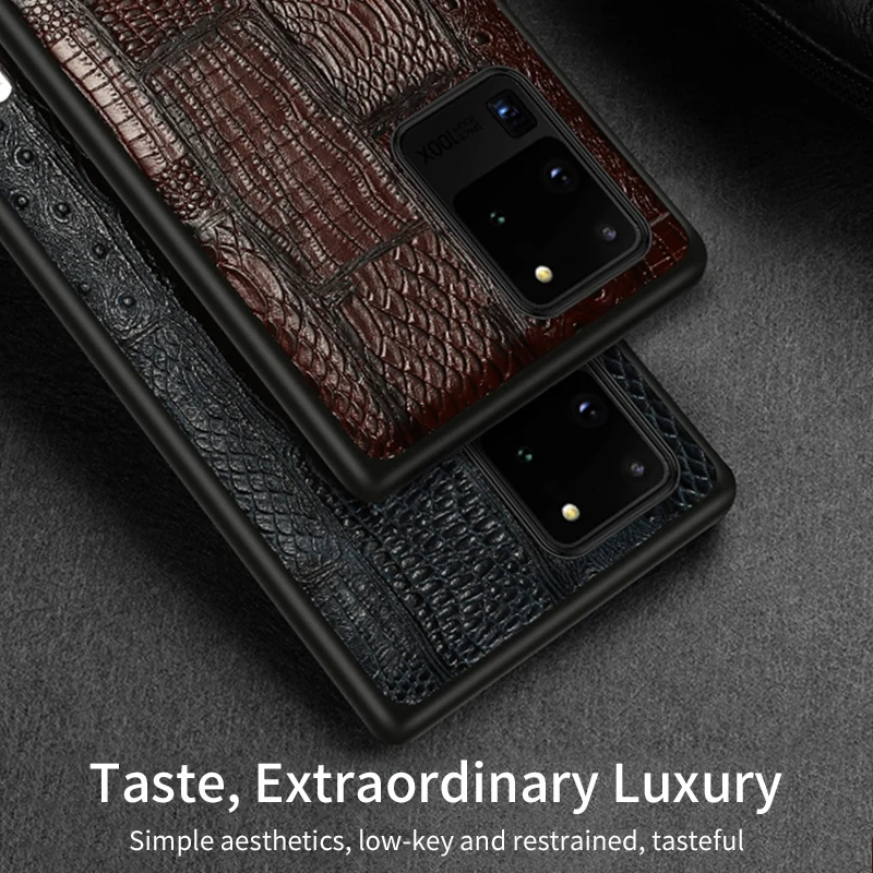 LANGSIDI Brand Phone case For samsung Galaxy s20 ultra S21 PLUS s10 a51 a71 A52 a72 Genuine leather shockproof cover S21 ultra