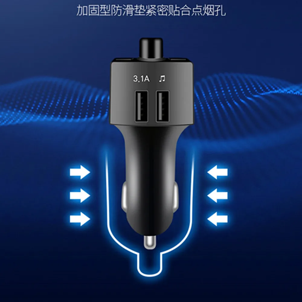 3.1A автомобильное зарядное устройство fm-передатчик B5 DC 12V~ 24V Handsfree Dual Usb Автомобильный MP3-плеер Стерео АВТО музыкальный приемник адаптер Универсальный