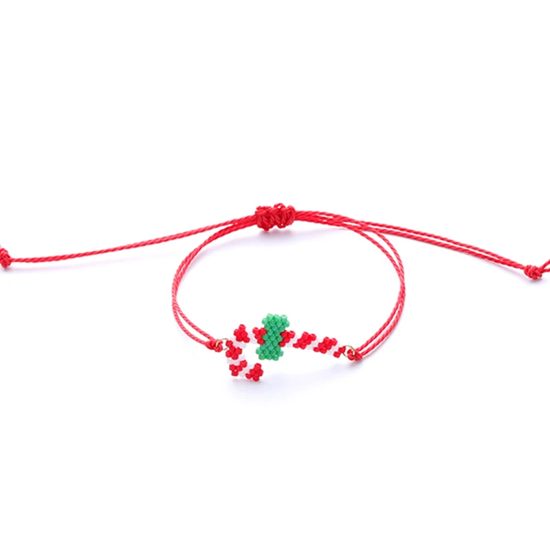 G.YCX, милый Рождественский браслет с деревом и тростником Санта Клауса, браслеты для женщин и детей, тканые браслеты Miyuki, рождественские ювелирные изделия, вечерние подарки