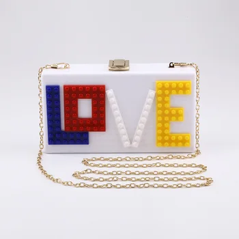 

women bag Flap Fashion chain Shoulder Bags Letter Block puzzle LOVE purses luxury handbags women bags designer lovely