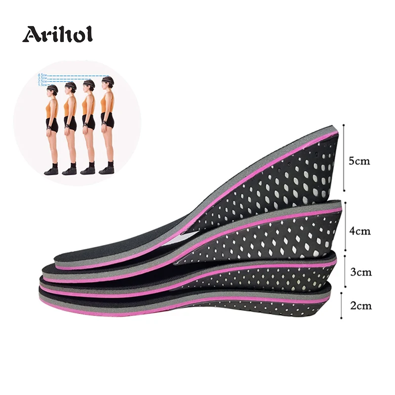 Memory Foam Height Increase Insole For Men Women Invisible Increased Lifting Inserts Shoe Lifts Elevator Insoles(2-5 cm