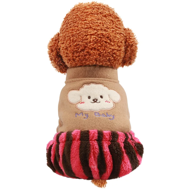 PETCIRCLE Dog Clothes Vintage Bloomers Four-legged Jacket Fit Small Dog Puppy Pet Cat Winter Pet Cute Costume Pet Clothes Coat