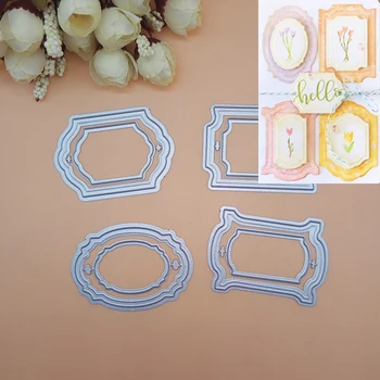 

4pcs Mini Album Frame Metal Cutting Dies Stencils For Card Making Decorative Embossing Suit Paper Cards Stamp DIY