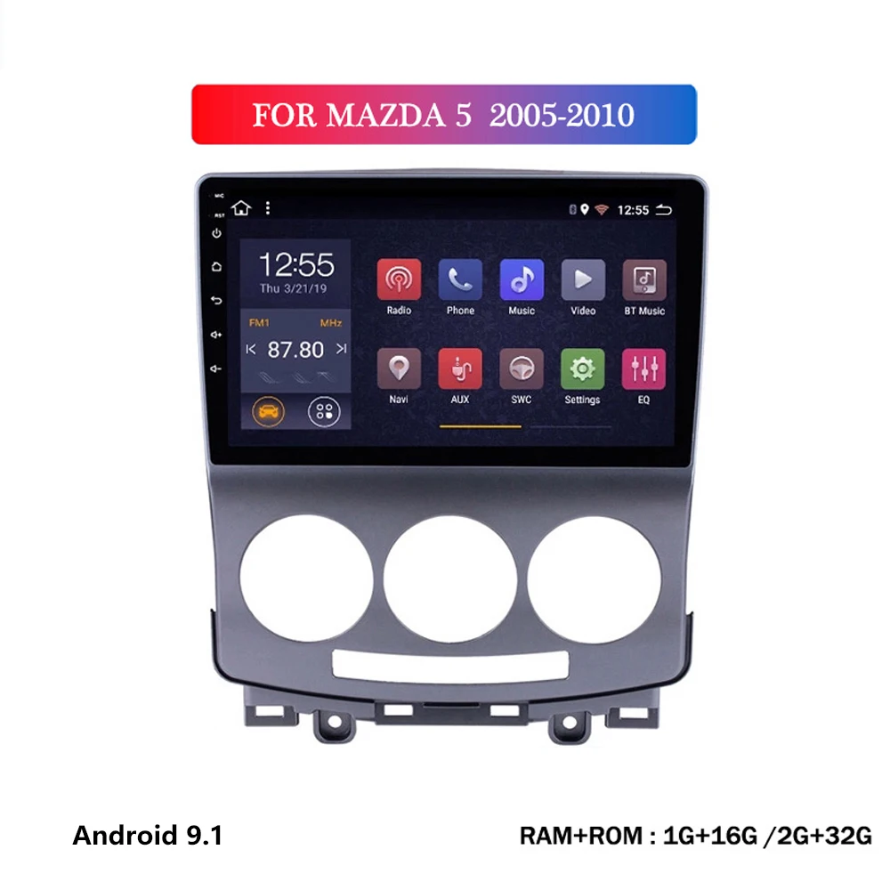 2Din автомобильный Android 9 1 gps Navi Радио для старого Mazda 5 2005-2010 мультимедийный плеер
