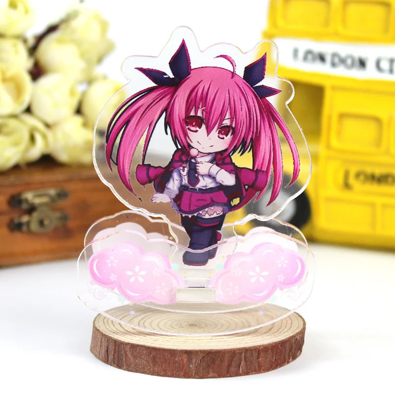

Date A Live Stand Plate Anime Cartoon Figure Yatogami Tohka Tokisaki Kurumi Small Wave Display Stand Model Holder Cardboard Gift