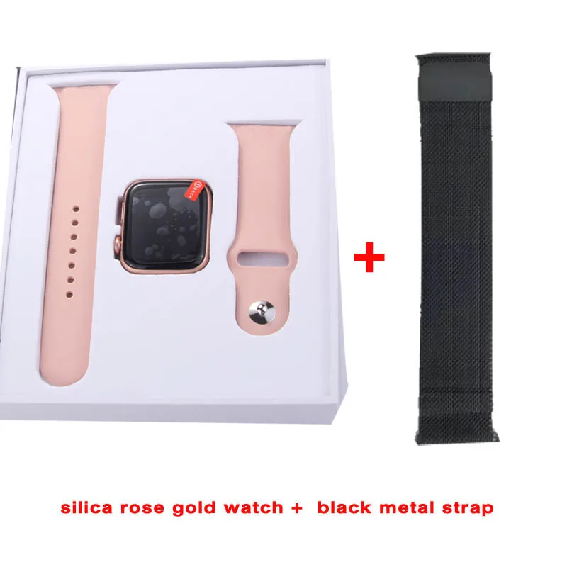 rose add black Greentiger IWO 8 Смарт-часы для мужчин Bluetooth музыка камера монитор сердечного ритма водонепроницаемые часы 4 Smartwatch VS W34 B57 F10 - Цвет: rose add black
