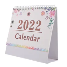 

1Pc Desktop Style International English Office Calendar for 2022 Schedule