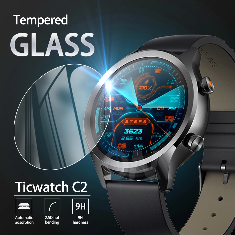 5 шт. 9H Премиум Закаленное стекло для часов Ticwatch C2 E2 S2 Smartwatch защитная пленка