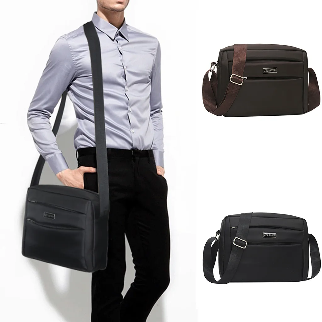 Однотонная мужская сумка-мессенджер, модная новая деловая Мужская сумка из искусственной кожи, мужские сумки через плечо, сумки-мессенджеры, повседневные сумки