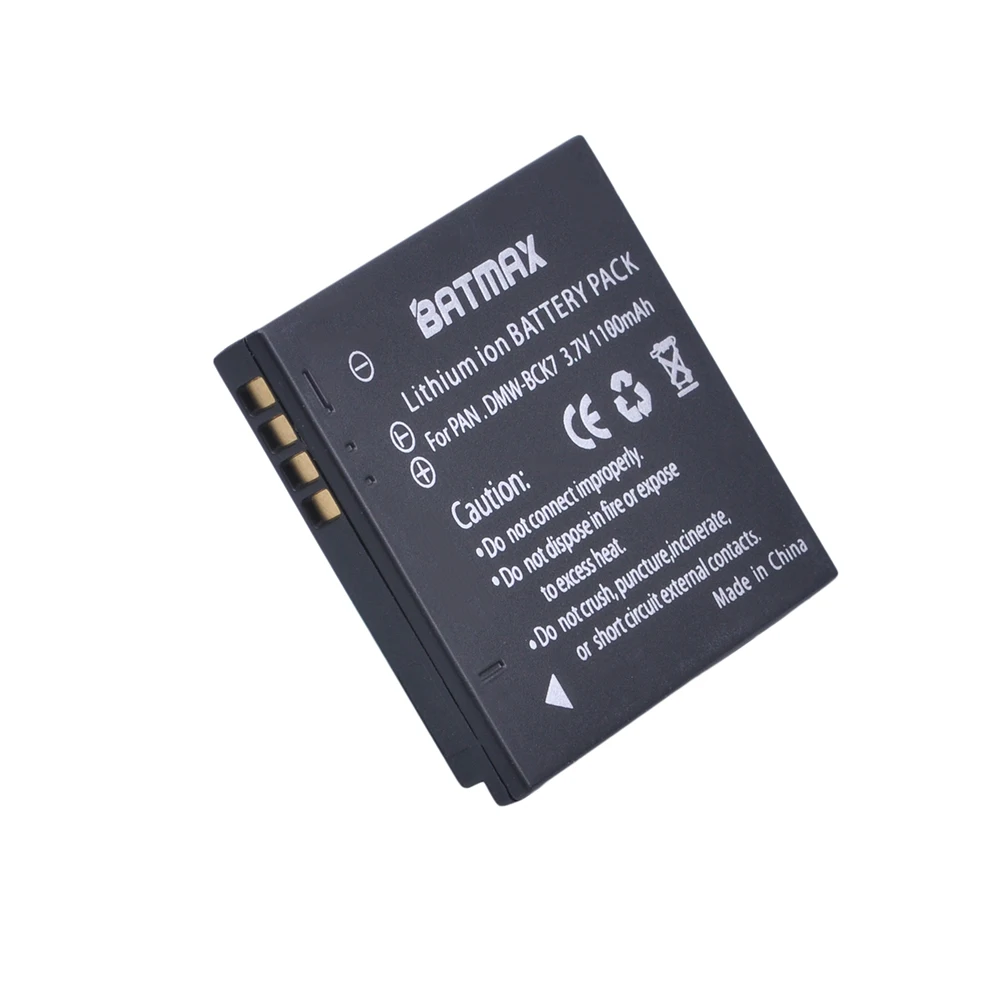Batmax2шт DMW-BCK7 NCA-YN101G BCK7 Батарея+ Зарядное устройство для цифрового фотоаппарата Panasonic Lumix DMC-FS28 DMCFH2 DMC FH4 FH5 FH6 FH25 FH27 FP5 FT30