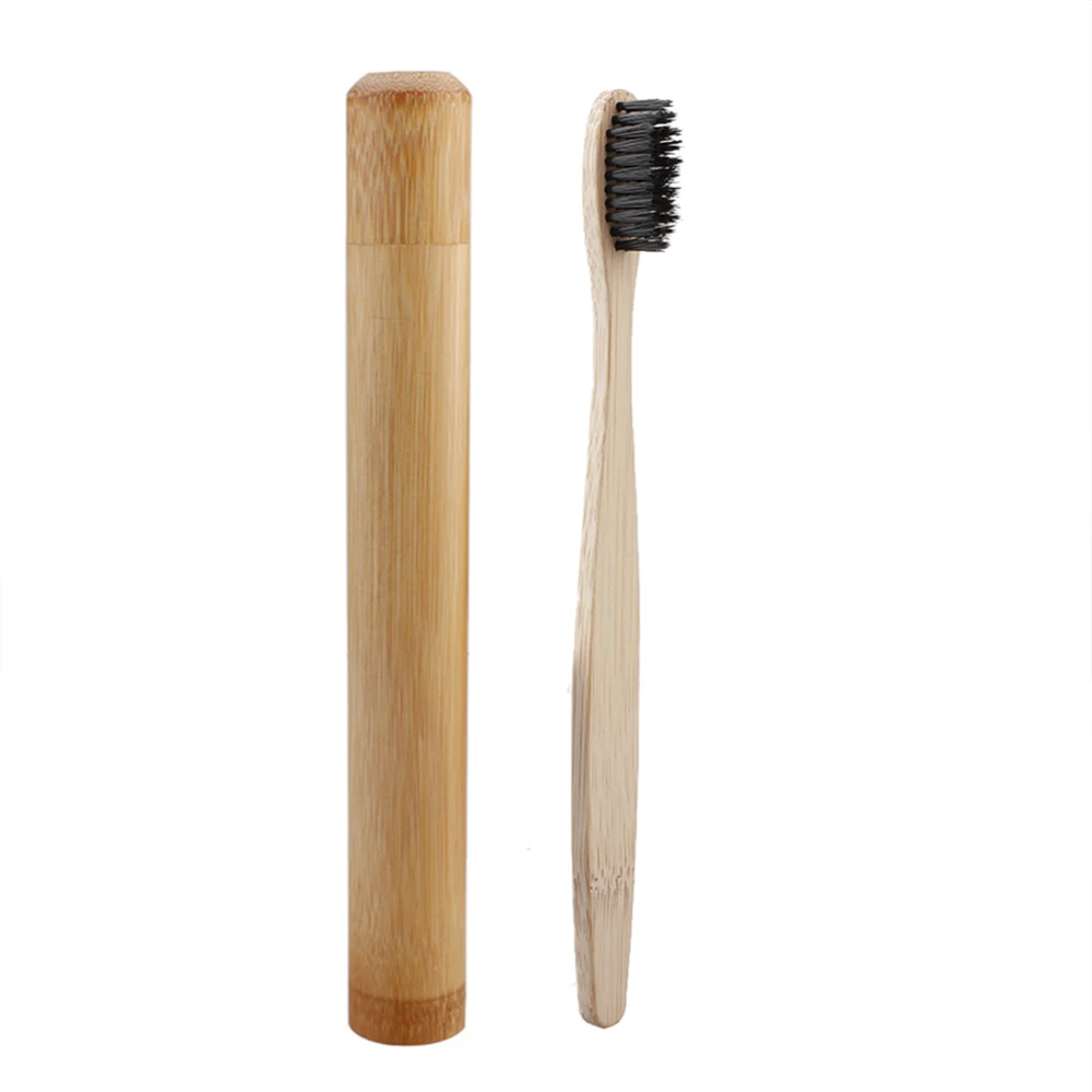 

Travel Toothbrush Oral Care Soft Bristle Tooth Brushes with Storage Box Eco Friendly Natural Bamboo Toothbrush Set