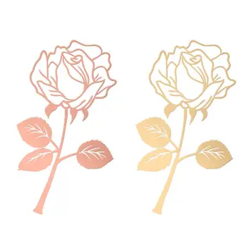 

Beautiful Rose Flower Metal Bookmarks Label Book Marker Stationery Office Supplies Handmade DIY Art Craft M17F