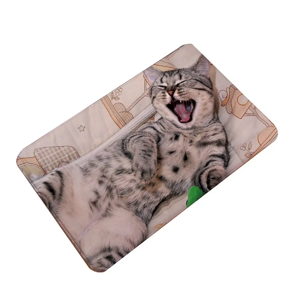 Горячие 3D Kawaii кошка печать добро пожаловать Коврики для спальни прихожей ковер Противоскользящий мягкий коврик для гостиной кухни