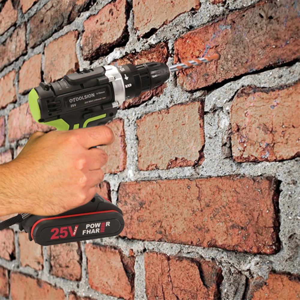 25V 25+1 Torque Cordless Screwdrivers Wireless Screwdriver Electric Tools Power Tools Electric Cordless Drill + Handbag+ Gift (38)