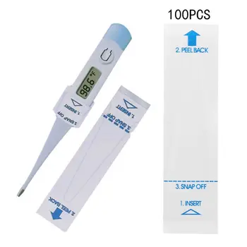 

100PCS Digital Thermometer Probe Covers Universal Disposable Protector for Accurate Sanitary Oral, Rectal and Underarm